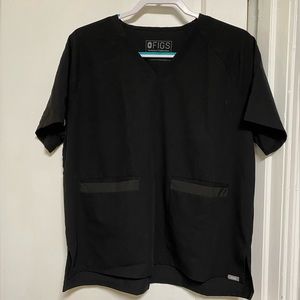 Black FIGS scrub top size LARGE
